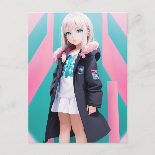 Cartão Postal Anime Girl 039 (Frente)