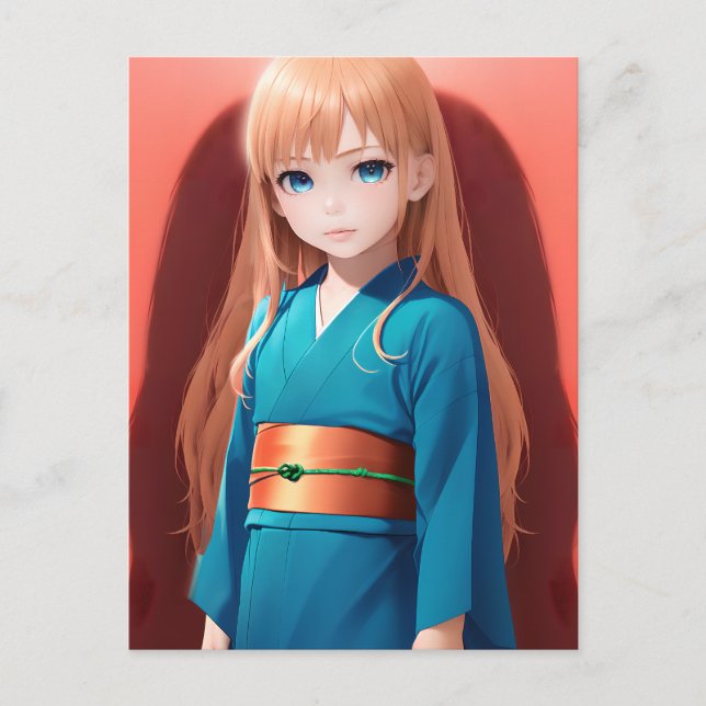 Cartão Postal Anime Girl 040 (Frente)