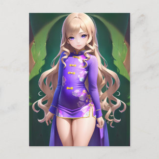 Cartão Postal Anime Girl 042