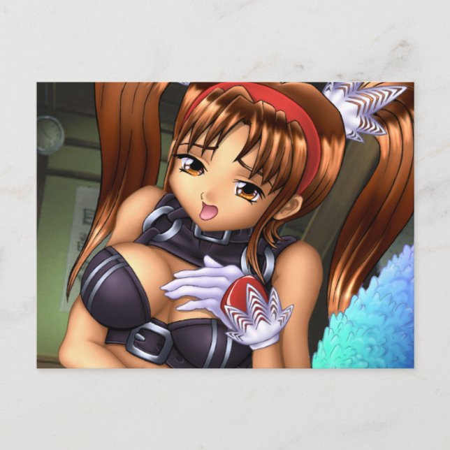 Cartão Postal Anime Girl - Amor (Frente)