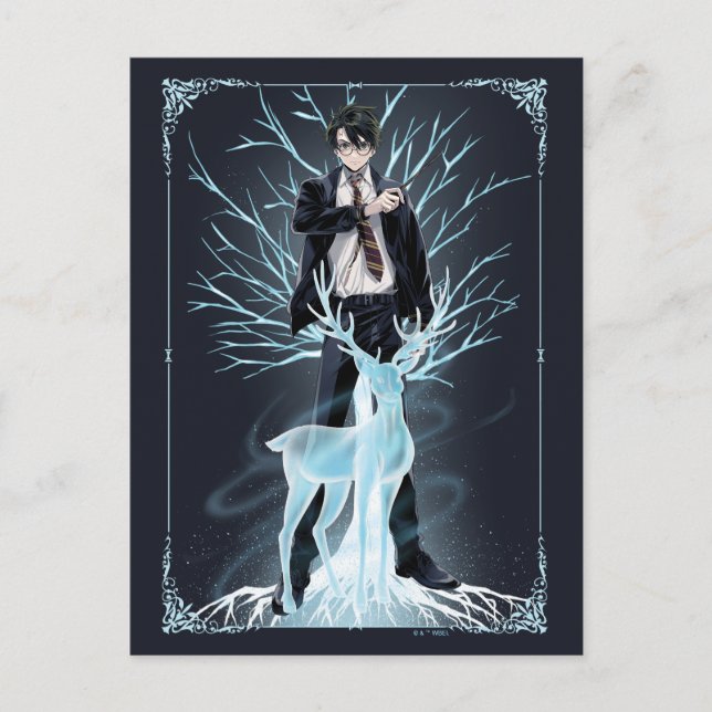 Cartão Postal Anime HARRY POTTER™ Cervo Patronus (Frente)