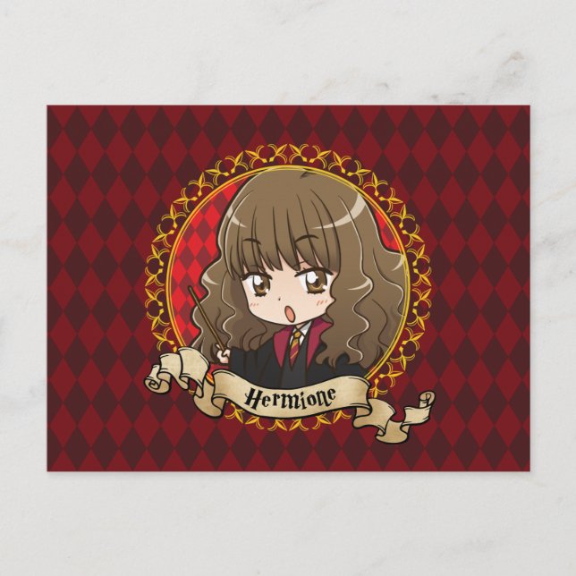 Cartão Postal Anime Hermione Granger (Frente)