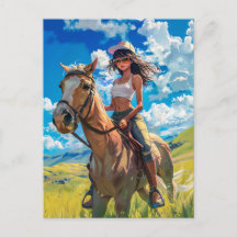 Anime Journey on Horseback Through Nature