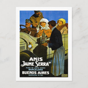Cartão Postal Anis Jaime Serra Buenos Aires - anúncio do vintag