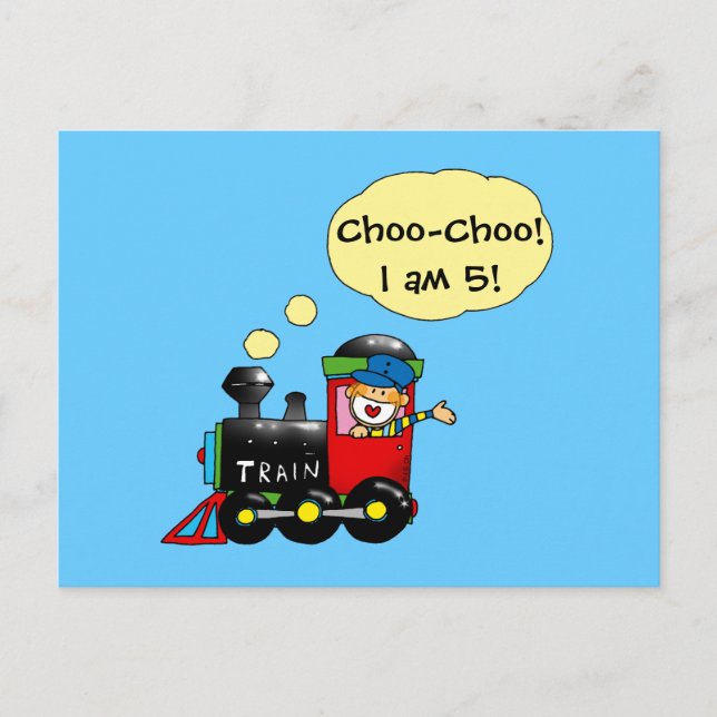 Cartão Postal aniversariante de 5 anos (Frente)