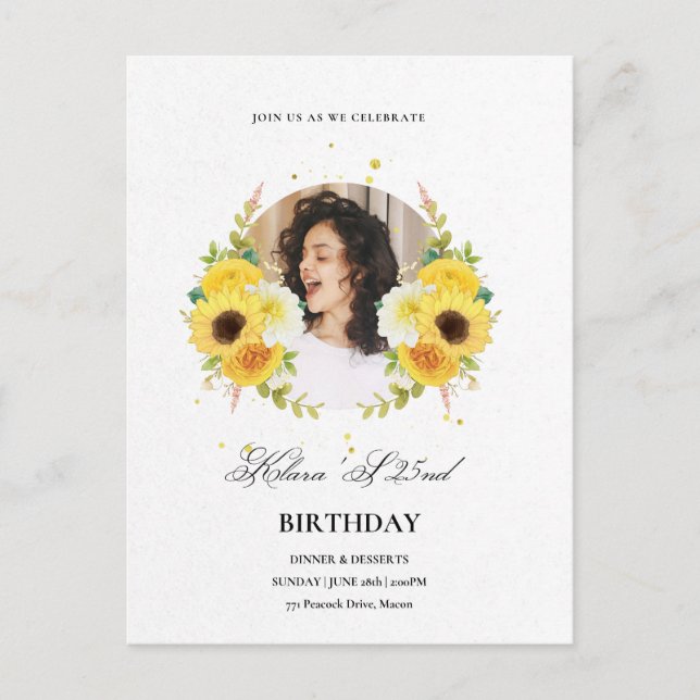 Cartão Postal Aniversário (Frente)