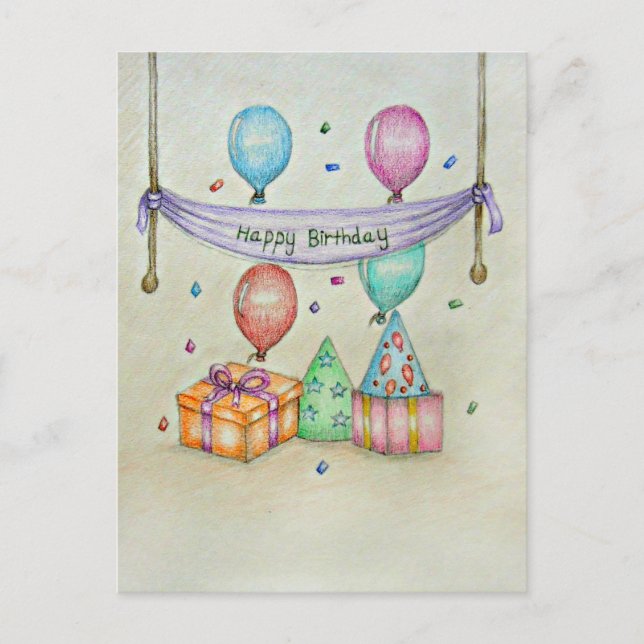 Cartão Postal Aniversário (Frente)