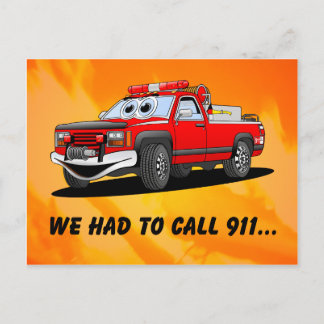 Cartão Postal Aniversário 911 Cartoon