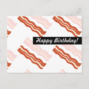 Cartão Postal Aniversário Bacon Personalizado para Qualquer Ocas