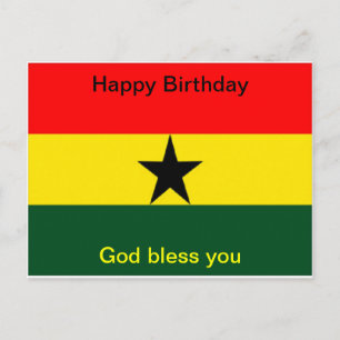 Cartão Postal Aniversário da bandeira do Gana