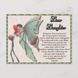 Cartão Postal Aniversário da Filha Fada