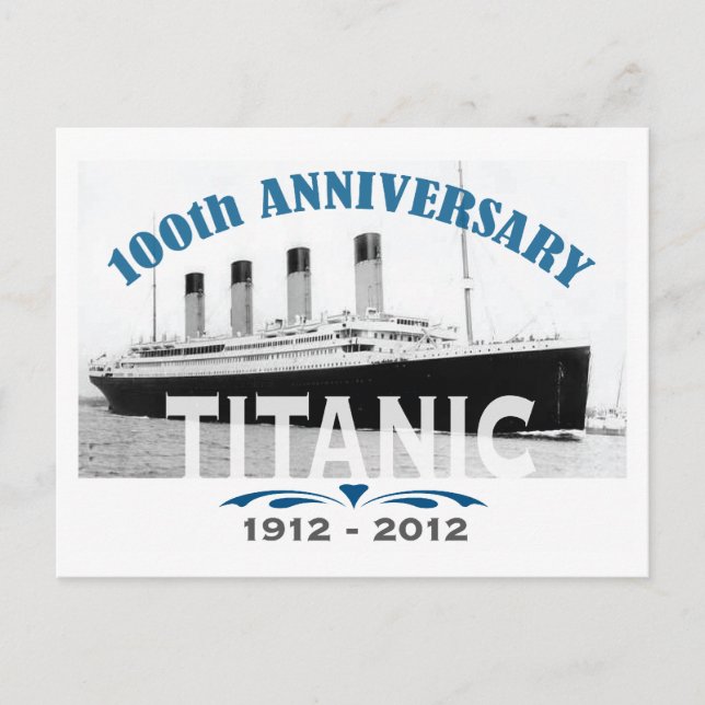 Cartão Postal Aniversário de 100 Anos do Titanic Sinking (Frente)
