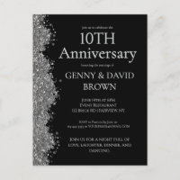 Aniversário de 10 anos de Casamento Prata Brilho F