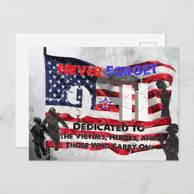 Cartão Postal Aniversário de 11 de Setembro (Frente/Verso)