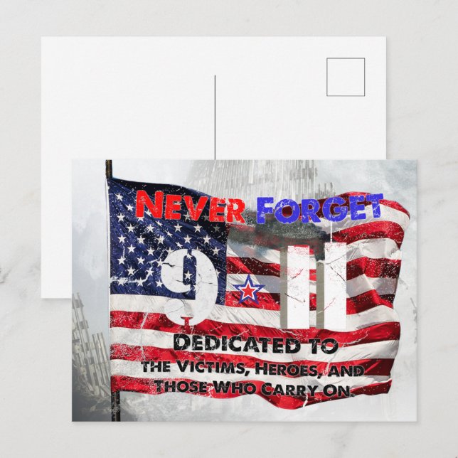 Cartão Postal Aniversário de 11 de Setembro (Frente/Verso)