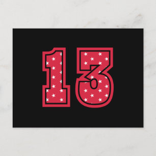 Cartão Postal ANIVERSÁRIO DE 13 ANOS Camiseta Vintage para Crian
