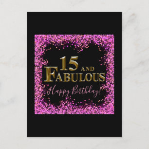 Cartão Postal Aniversário de 15 anos