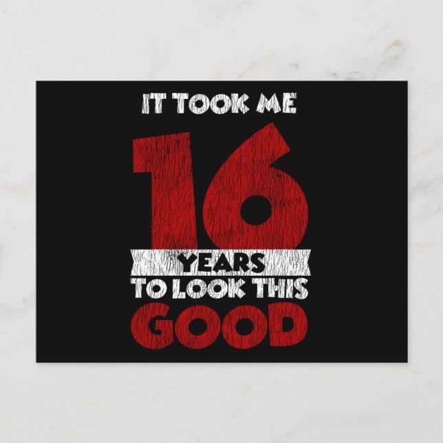 Cartão Postal Aniversário de 16 Anos Me Deixou Bem aos 16 Anos (Frente)