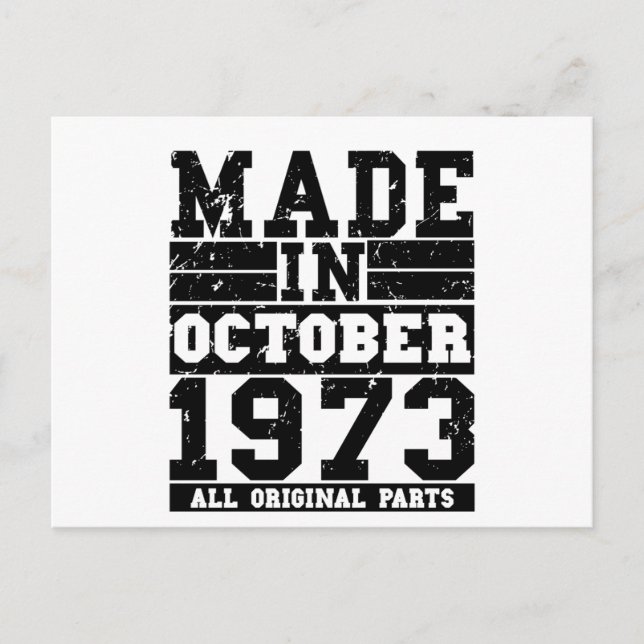 Cartão Postal Aniversário de 1973 (Frente)