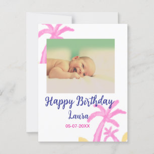 Cartão Postal Aniversário de 1 ano de bebês crianças adicionar n