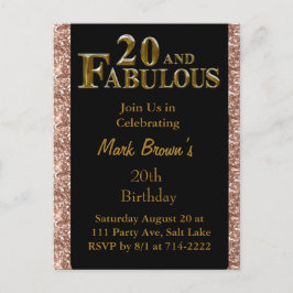 Cartão Postal Aniversário de 20 anos 