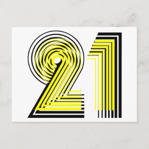 Cartão Postal Aniversário de 21 anos