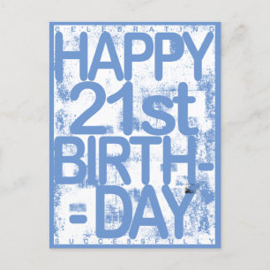 Cartão Postal Aniversário de 21 anos