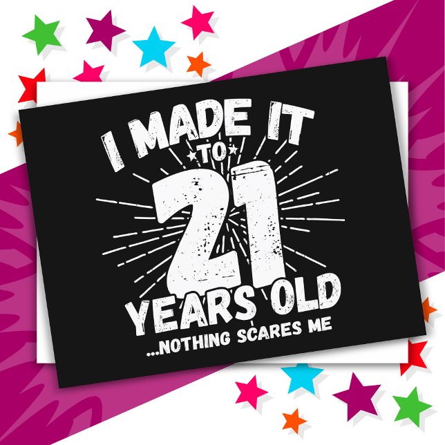 Cartão Postal aniversário de 21 anos Sarcastic Meme, 21 anos, En (Criador carregado)