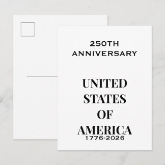 Cartão Postal Aniversário de 250 anos 1776–2026 – Isqueiro Premi
