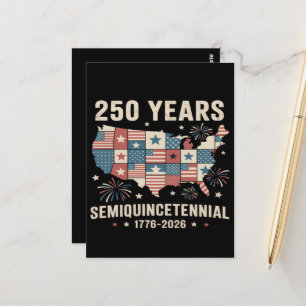 Cartão Postal Aniversário de 250 anos da Independência dos EUA