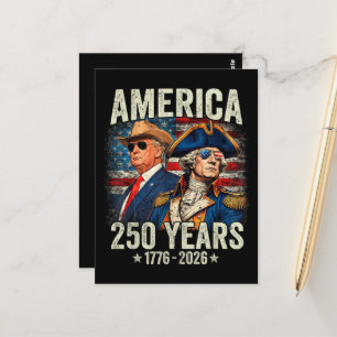 Cartão Postal Aniversário de 250 anos da Independência dos EUA 1