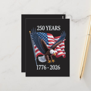 Cartão Postal Aniversário de 250 Anos EUA Bandeira Americana 177