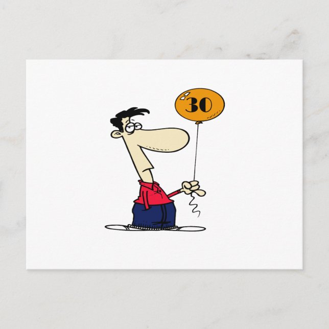 Cartão Postal Aniversário de 30 anos (Frente)