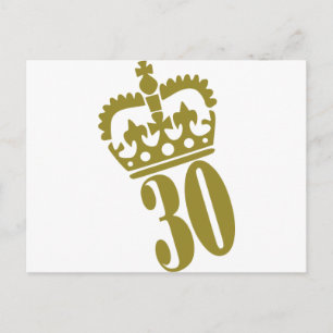 Cartão Postal aniversário de 30 anos - Número - Trinta