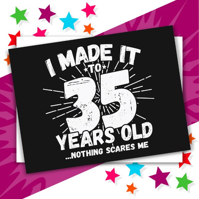 Cartão Postal Aniversário de 35 Anos Sarcástico Meme Divertido (Criador carregado)