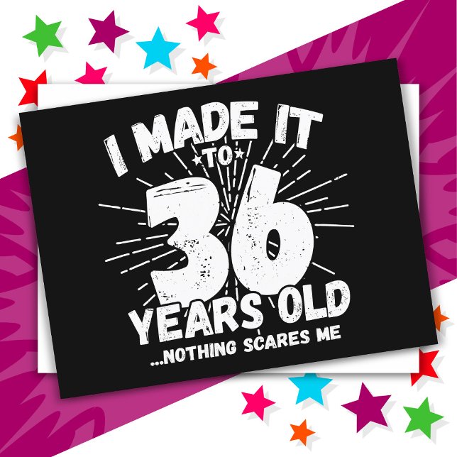 Cartão Postal Aniversário de 36 Anos Sarcástico Meme Engraçado (Criador carregado)