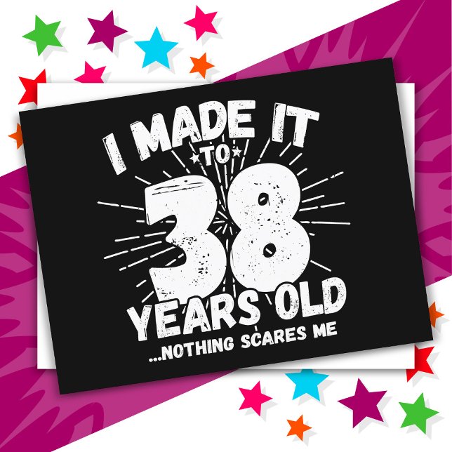 Cartão Postal Aniversário de 38 Anos Engraçado Meme Sarcástico (Criador carregado)