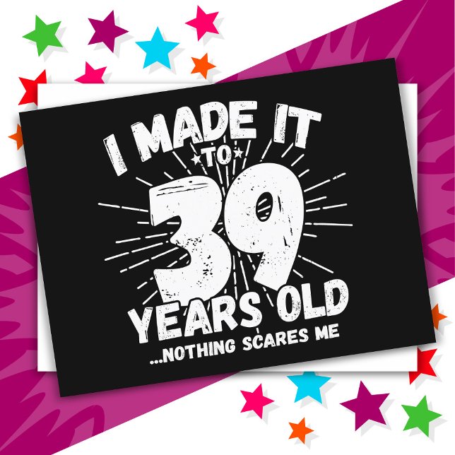 Cartão Postal Aniversário de 39 Anos Engraçado com Meme Sarcásti (Criador carregado)