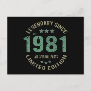 Cartão Postal aniversário de 40 anos de Legenda de 40 Anos