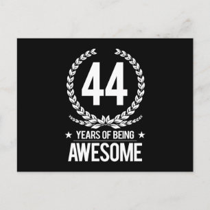 Cartão Postal Aniversário De 44 (44 Anos De Incrível)