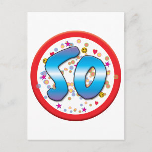 Cartão Postal Aniversário de 50 anos