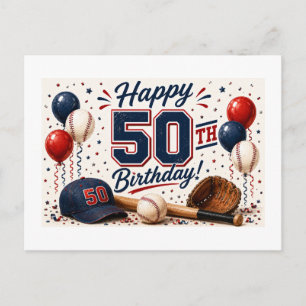Cartão Postal Aniversário de 50 anos de beisebol