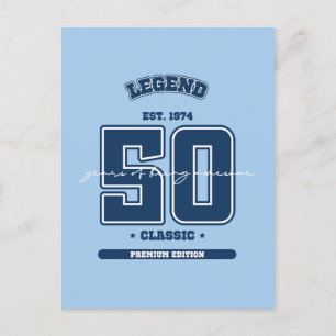 Cartão Postal aniversário de 50 anos de idade 1974