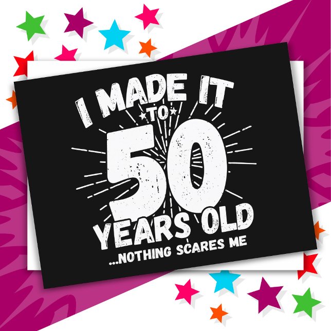 Cartão Postal Aniversário de 50 Anos Piada Sarcástica Meme Diver (Criador carregado)