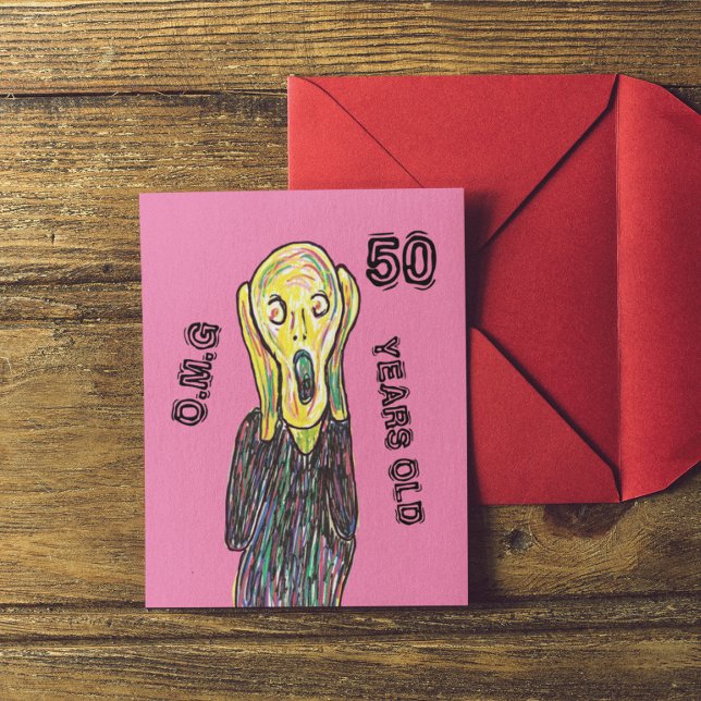 Cartão Postal aniversário de 50 anos qualquer idade   (Criador carregado)