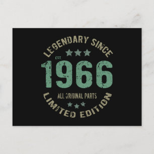 Cartão Postal Aniversário de 55 Anos Lendário 55º Aniversário