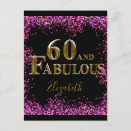 Cartão Postal Aniversário de 60 anos 
