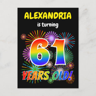 Cartão Postal Aniversário de 61ruas - Fogos de artifício diver