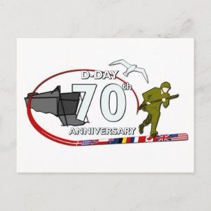 Cartão Postal aniversário de 70 anos do Dia D