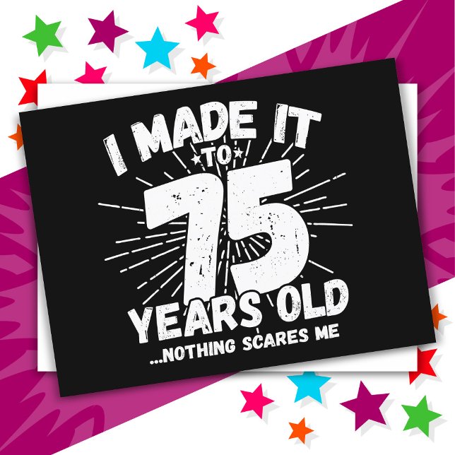 Cartão Postal Aniversário de 75 Anos Sarcástico Meme Engraçado (Criador carregado)